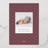 Au carré | Faire-part de naissance à huile d'argen (Verso)