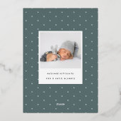 Au carré | Faire-part de naissance Gold Foil (Verso)