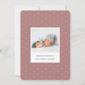 Au carré | Faire-part de naissance photo verticale (Dos)