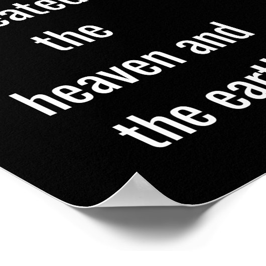 Au commencement --- Impression d'art - Genèse 1 (Coin)