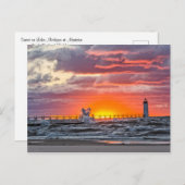 Au début de la carte postale Sunset (Devant / Derrière)