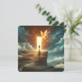 Au-delà de la solitude : Carte de voeux de porte é (Debout devant)