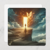 Au-delà de la solitude : Carte de voeux de porte é (Devant / Derrière)