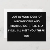 Au-delà des idées... Carte postale Rumi (Devant / Derrière)