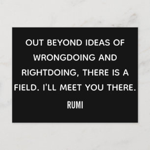 Au-delà des idées... Carte postale Rumi