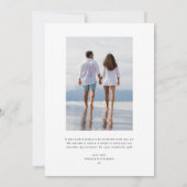 Au-delà du Carte de remerciements de photos de Mar (Dos)