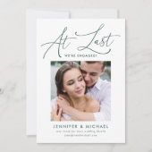 Au Dernier Faire-part de Fiançailles de photos de (Devant)