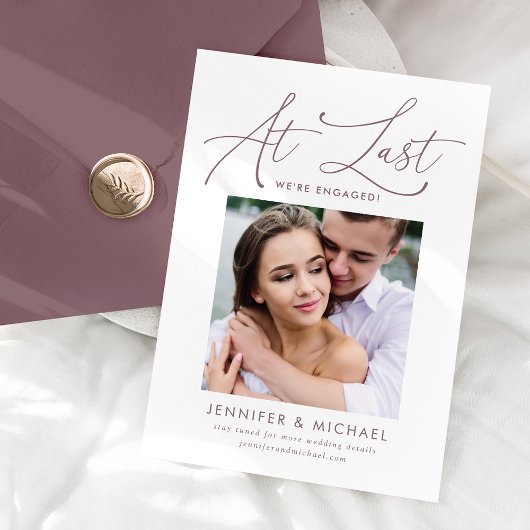 Au Dernier Faire-part de Fiançailles photo Script 