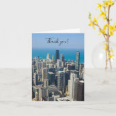 Au-dessus de Chicago Carte de remerciements (Fleur jaune)