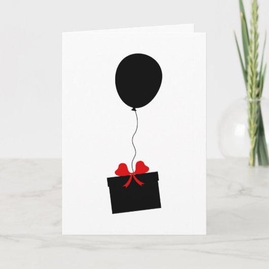 Au-dessus de la carte d'anniversaire de ballon de (Devant)