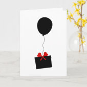 Au-dessus de la carte d'anniversaire de ballon de (Fleur jaune)
