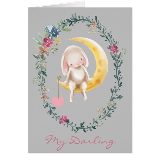 Au-dessus de la carte de la Saint Valentin lapin s (Devant)