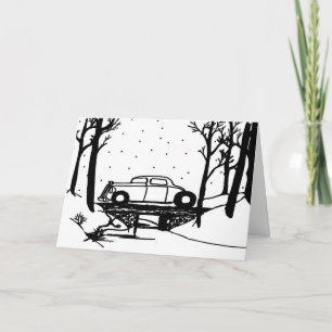 Au-dessus de la carte de Noël de rivière par