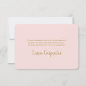 Au-dessus de la Carte de remerciements lune (Dos)