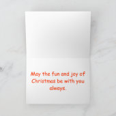 Au-dessus de la carte de voeux de Noël de barrière (Intérieur)