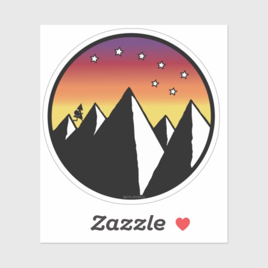 Au-dessus de la colline - Sticker (Feuille)