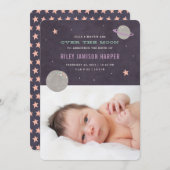 Au-dessus de la Faire-part de naissance de la Lune (Devant / Derrière)