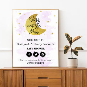 Au-Dessus De La Lune Affiche de bienvenue Baby s