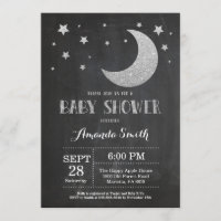 Au-dessus de la lune Baby shower Invitation Partie