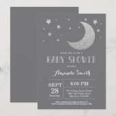 Au-dessus de la Lune Baby shower Invitation Partie (Devant / Derrière)