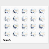 Au-dessus de la lune Baby shower Merci Stickers Ma (Feuille)