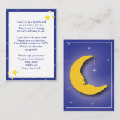 Au-dessus de la lune | Bébé Apportez une carte de  (Devant / Derrière)