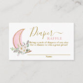 Au-dessus de la lune Carte de Raffle de couches (Devant)