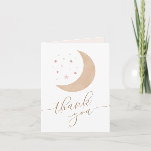 Au-dessus de la lune Carte de remerciements de Bab (Devant)