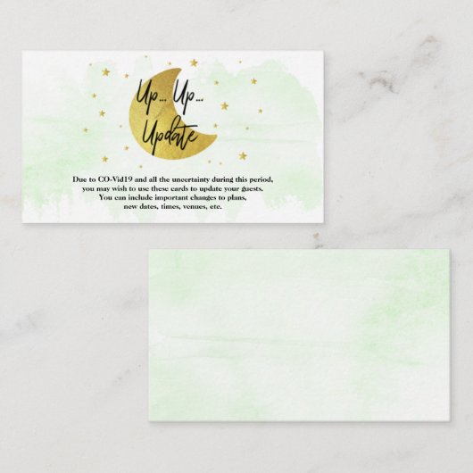 Au-Dessus De La Lune | Cartes de mise à jour des B (Devant / Derrière)