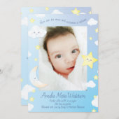 Au-dessus de la lune et des étoiles Faire-part de  (Devant / Derrière)