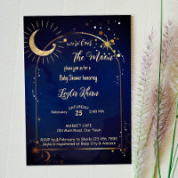 Au-dessus de la lune étoile Baby shower invitation