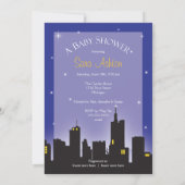 Au-dessus de la lune | Invitation Baby shower (Dos)