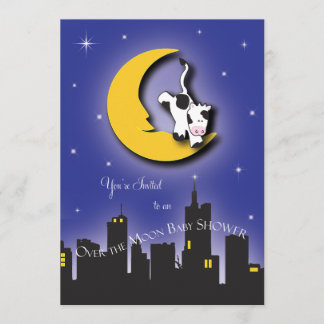 Au-dessus de la lune | Invitation Baby shower
