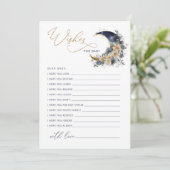 Au-dessus de la lune Marine or Voeux pour carte bé (Debout devant)