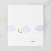 Au-dessus de la lune Nom du bébé pourpre Cartes de (Extérieur déplié)