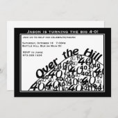 Au-dessus de la quarantième invitation de fête (Devant / Derrière)