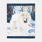 AU-DESSUS DE LA RIVIÈRE Chow Fleece couverture (Devant)