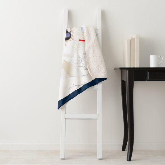 AU-DESSUS DE LA RIVIÈRE Crème Chow couverture Sher (En situation)