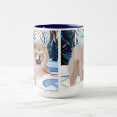 AU-DESSUS DE LA RIVIÈRE Fête/Cannelle Chow mug (Centre)