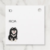 AU-DESSUS DE LA RIVIÈRE Lapphund étiquettes cadeau (Dos)