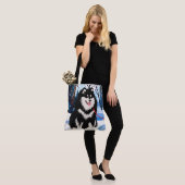 AU-DESSUS DE LA RIVIÈRE Sac fourre-tout Lapphund f (Sur le modèle)