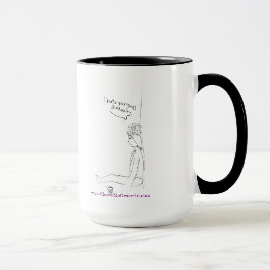 "Au-dessus de lui" tasse (Droite)
