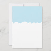 Au-dessus de Rainbow Blue Boy Invitation d'anniver (Dos)