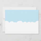 Au-dessus de Rainbow Blue Boy Invitation d'anniver (Dos)