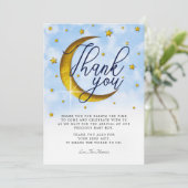 Au-Dessus Du Carte de remerciements De Baby shower (Debout devant)