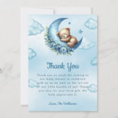 Au-Dessus Du Carte de remerciements Du Baby shower (Devant)