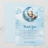 Au-Dessus Du Carte de remerciements Du Baby shower (Devant / Derrière)