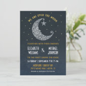 Au-dessus du faire-part de mariage II de lune (Debout devant)