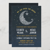 Au-dessus du faire-part de mariage II de lune (Devant / Derrière)