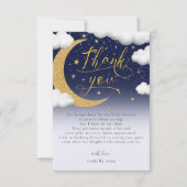 Au-dessus du Merci du Baby shower de la Lune (Devant)